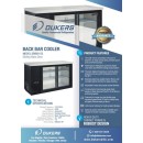 Dukers DBB60-S2 2-Sliding Glass Door Refrigerated Back Bar Cooler 61" addl-2