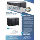 Dukers DBB48-M2 2-Door Refrigerated Black Back Bar Cooler 49" addl-1