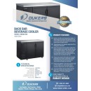 Dukers DBB60-M2 2-Solid Door Refrigerated Black Back Bar Cooler 61" addl-1