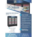 Dukers DSM-69R 3-Glass Swing Door Refrigerated Merchandiser 78" addl-2