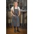 Winco BA-3327B Blue Full Length Bib Apron, 33-1/2"L x 27"W, addl-3