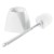 Winco BR-15SET White Toilet Bowl Brush with Caddy 15" addl-1