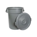 Winco PTC-10G 10 Gallon Round Gray Trash Can addl-1