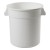 Winco PTC-10W 10 Gallon Round White Trash Can addl-1