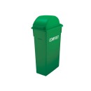 Winco PTC-23GRC Green Slender Trash Can, COMPOST, 23 Gallon addl-1