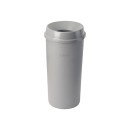 Winco PTCR-22G Gray Round Tall Trash Can, 22 Gallon addl-1