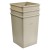Winco PTCS-35BE Beige Square Tall Trash Can, 35 Gallon, 19-1/2" x 27-5/8"H addl-1