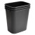Winco PWR-28K Black Rectangular Wastebasket, 28 Qt. addl-1