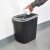 Winco PWR-28K Black Rectangular Wastebasket, 28 Qt. addl-2