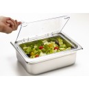 Winco SP7200H 1/2 Size Polycarbonate Hinged Food Pan Cover addl-1