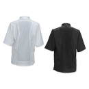 Winco UNF-9KL Black Ventilated Short Sleeve Tapered Fit Chef Shirt, L addl-1