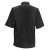 Winco UNF-9KM Black Ventilated Short Sleeve Tapered Fit Chef Shirt, M addl-1