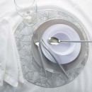 Home Details Round Silver Shell Laser Cut Placemat 15" addl-1