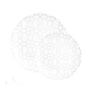 Luxe Party White Silver Geo Round Plastic Dinner Plate 10.25" - 10 pcs addl-4
