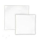 Luxe Party White Silver Rim Square Plastic Dinner Plate 10.5" - 10 pcs addl-2
