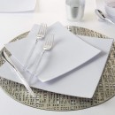 Luxe Party White Silver Rim Square Plastic Dinner Plate 10.5" - 10 pcs addl-3
