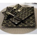 Luxe Party Black Gold Pattern Square Plastic Appetizer Plate 8" - 10 pcs addl-2