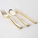 Luxe Party Classic Gold Premium Plastic Combo Cutlery Set, 60 Pieces addl-1