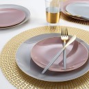 Luxe Party Mauve Gold Rim Round Plastic Dinner Plate 10.25" - 10 pcs addl-3