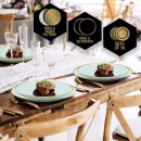 Luxe Party Mint Gold Rim Round Plastic Dinner Plate 10.25" - 10 pcs addl-3