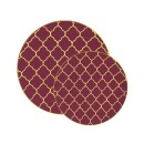 Luxe Party Cranberry with Gold Lattice Pattern Plastic Appetizer Plate 7.25" - 10 pcs addl-1