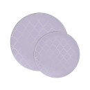 Luxe Party Lavender with Silver Lattice Pattern Plastic Appetizer Plate 7.25" - 10 pcs addl-1