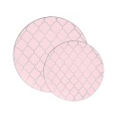 Luxe Party Blush with Silver Lattice Pattern Plastic Dinner Plate 10.25" - 10 pcs addl-1