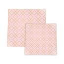 Luxe Party Square Blush Gold Art Deco Pattern Appetizer Plate 8" - 10 pcs addl-1