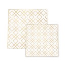 Luxe Party Square Clear Gold Art Deco Pattern Dinner Plate 10.5" - 10 pcs addl-1