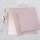 Luxe Party Rose Gold Square Lightweight Mirror Charger Plate 12" addl-2