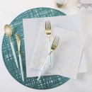 Luxe Party Mint and Gold Two Tone Plastic Cutlery Set - 32 pcs addl-2
