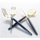 Luxe Party Navy and Gold Two Tone Plastic Cutlery Set - 32 pcs addl-2