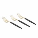 Luxe Party Black and Gold Two Tone Plastic Mini Forks - 20 pcs addl-2
