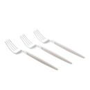 Luxe Party White and Silver Two Tone Plastic Mini Forks - 20 pcs addl-1