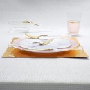 Luxe Party Neo Classic Clear and Gold Two Tone Plastic Cutlery Set - 32 pcs addl-2