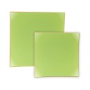 Luxe Party Square Lime Gold Rim Dinner Plates 10.5" - 10 pcs addl-1