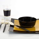 Luxe Party Yellow Gold Rim Square Dinner Plates 10.5" - 10 pcs addl-1