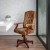 Flash Furniture 802-BRN-GG Bomber Brown Classic Executive Swivel Office Chair with Arm addl-3