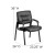 Flash Furniture BT-1404-BKGY-GG Black Leather Executive Side Chair with Titanium Finish addl-1