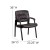 Flash Furniture BT-1404-BN-GG Brown Leather Guest/Reception Chair with Black Frame Finish addl-1