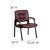 Flash Furniture BT-1404-BURG-GG Burgundy Leather Guest/Reception Chair with Black Frame Finish addl-1