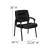 Flash Furniture BT-1404-GG Black Leather Guest/Reception Chair addl-1