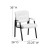 Flash Furniture BT-1404-WH-GG White Leather Guest/Reception Chair with Black Frame Finish addl-1