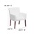Flash Furniture BT-353-WH-GG White Leather Executive Side Chair / Reception Chair with Mahogany Legs addl-1