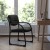 Flash Furniture BT-508-BK-GG Black Fabric Upholstered Open Back Side Chair addl-2