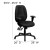 Flash Furniture BT-6191H-BK-GG High Back Black Fabric Multi-Functional Ergonomic Task Chair with Arms addl-1