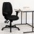 Flash Furniture BT-6191H-BK-GG High Back Black Fabric Multi-Functional Ergonomic Task Chair with Arms addl-3