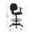 Flash Furniture BT-659-BLK-ARMS-GG Black Patterned Fabric Ergonomic Drafting Stool with Arms addl-1