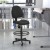 Flash Furniture BT-659-BLK-GG Black Patterned Fabric Ergonomic Drafting Stool addl-2