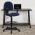Flash Furniture BT-659-NVY-ARMS-GG Navy Blue Patterned Fabric Ergonomic Drafting Stool with Arms addl-2